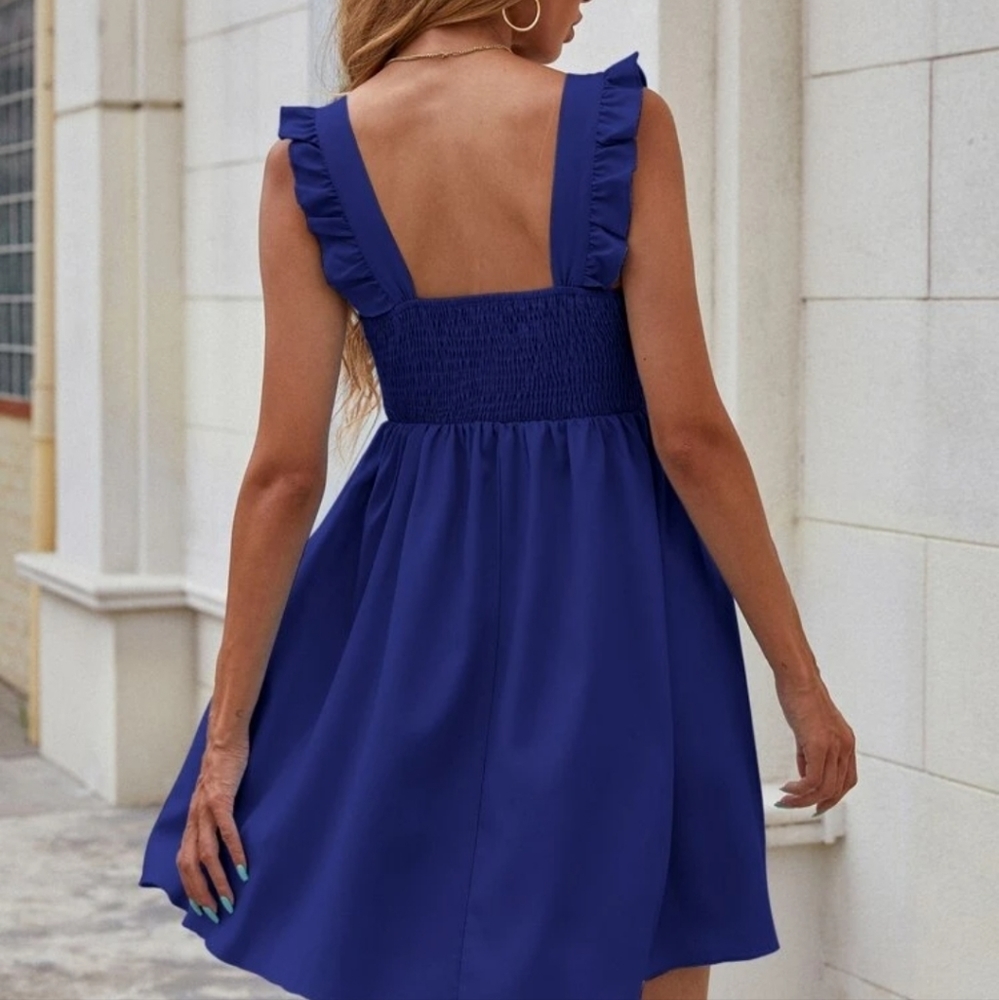 SHEIN Women's Shirred Back Ruffle Cami Dress - Picture 3 of 12